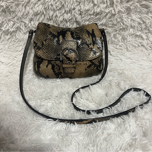 COACH Vintage Exotic Soho Python Snake Embossed Mini Crossbody - Picture 4 of 16